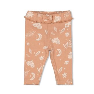 Feetje Feetje - Legging Rib AOP Terra Pink - Dancing In The Moonlight
