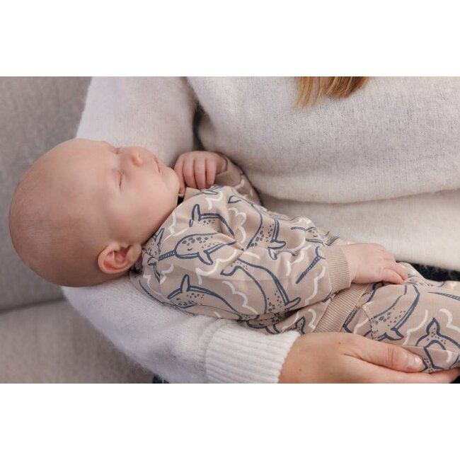 Feetje - Broek AOP Taupe - Narwal