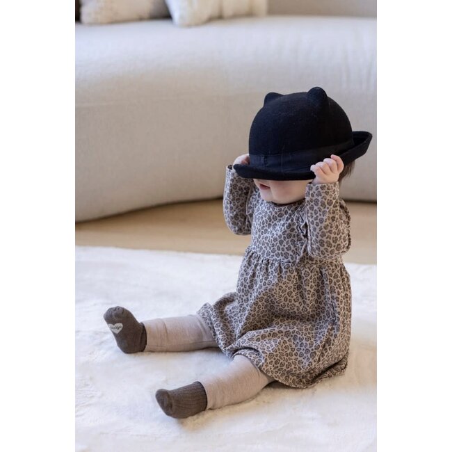 Feetje - Jurk AOP Taupe Melange - Better Together