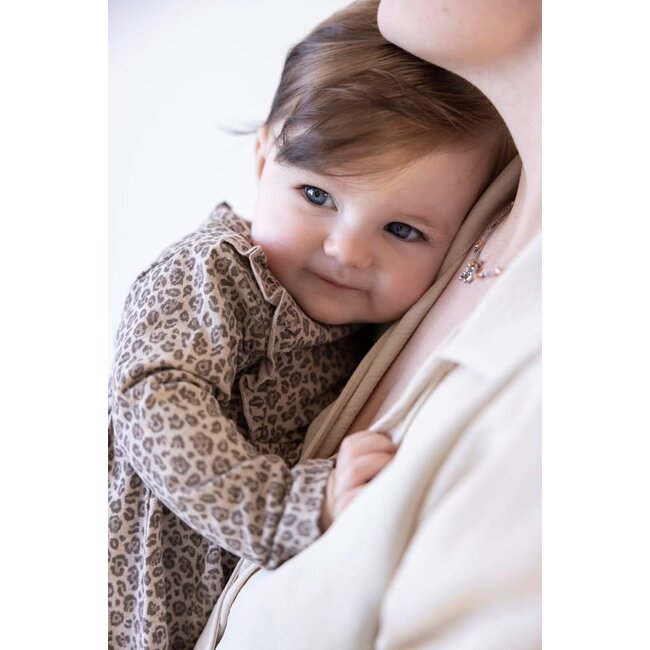 Feetje - Jurk AOP Taupe Melange - Better Together