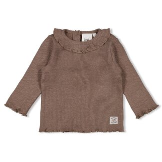 Feetje Feetje - Longsleeve Rib Bruin Melange - Better Together