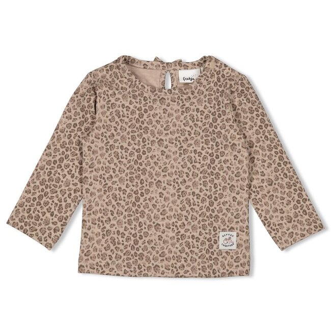 Feetje - Longsleeve AOP Taupe Melange - Better Together