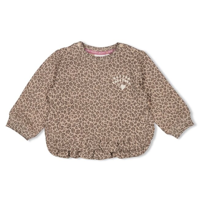 Feetje - Sweater AOP Taupe Melange - Better Together