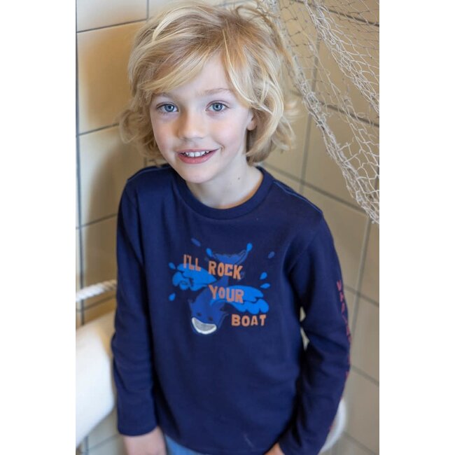 Sturdy - Longsleeve Marine - Waves and Whales