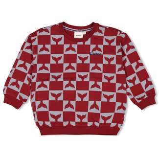 Sturdy Sturdy - Sweater AOP Bordeaux - Waves and Whales
