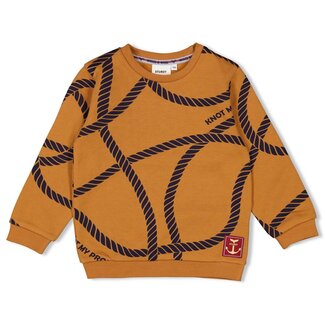 Sturdy Sturdy - Sweater AOP Hazelnoot - Waves and Whales