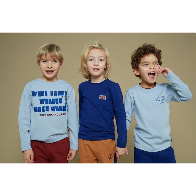 Sturdy - Longsleeve Kobalt - Waves and Whales