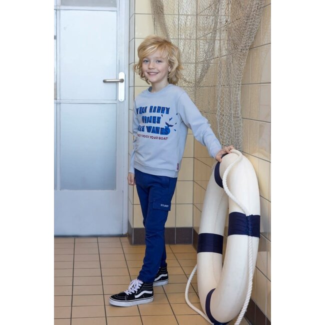Sturdy - Broek Kobalt - Waves and Whales