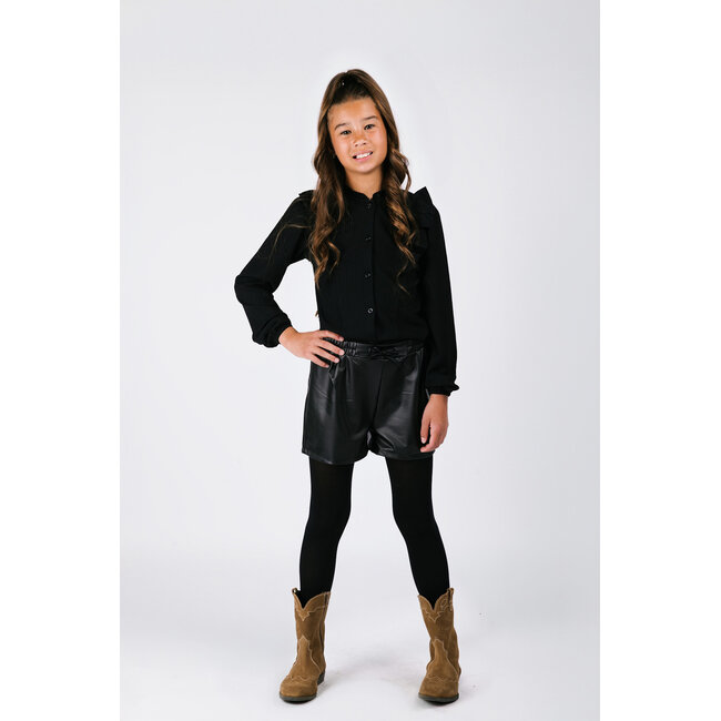 B.Nosy - Fake Leather Shorts Pam - Black