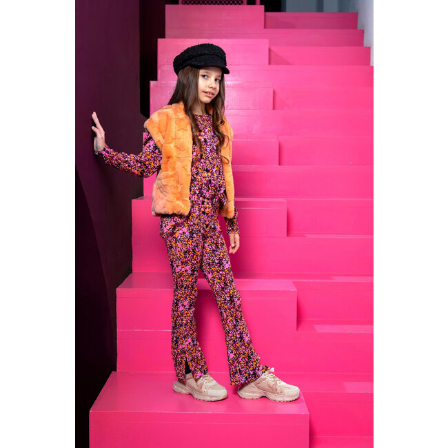 B.Nosy - Printed Flared Pants Pepper - Thrilled AO