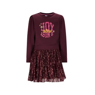 B.Nosy B.Nosy - Sweat Dress with Mesh Skirt Dasha - Fig