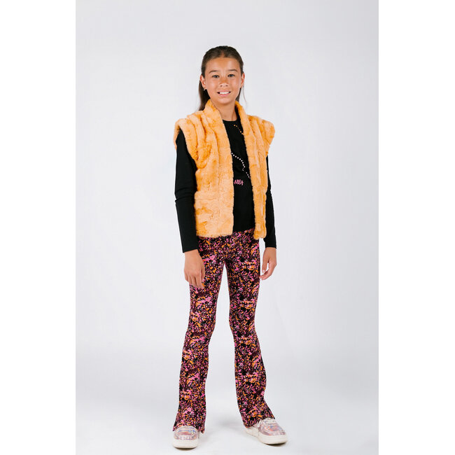 B.Nosy - Printed Flared Pants Pepper - Thrilled AO