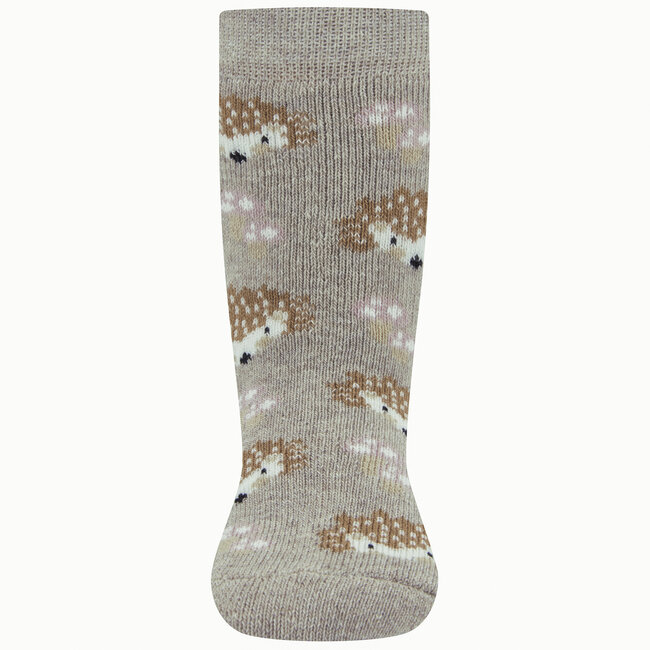 Ewers - Antislip Sokken Donker Beige Egel