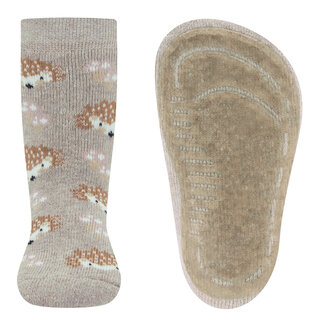 Ewers Ewers - Antislip Sokken Donker Beige Egel