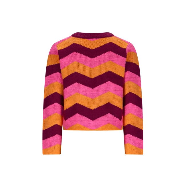 B.Nosy - Knitted Zigzag Sweater Kendall - Fig