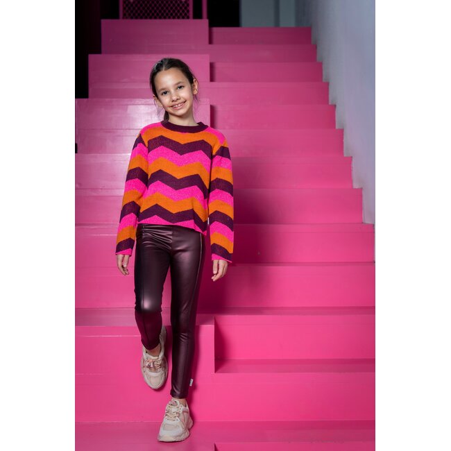 B.Nosy - Knitted Zigzag Sweater Kendall - Fig