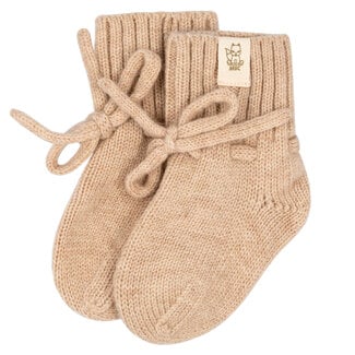 Moalie Moalie - Merinowol Slofjes  -  Beige