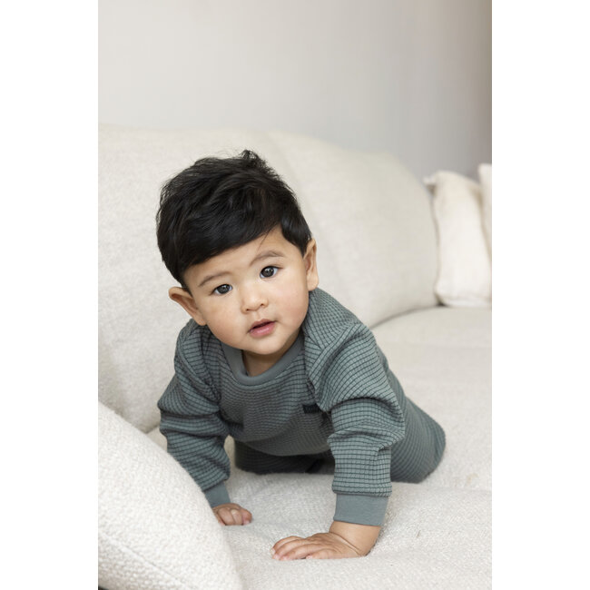 Feetje - Baby Pyjama Wafel - Sea Green - Family Edition
