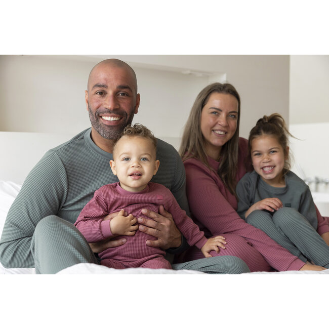 Feetje - Pyjama Wafel - Sea Green - Family Edition