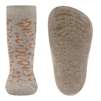 Ewers Ewers - Antislip Sokken Donker Beige Panter