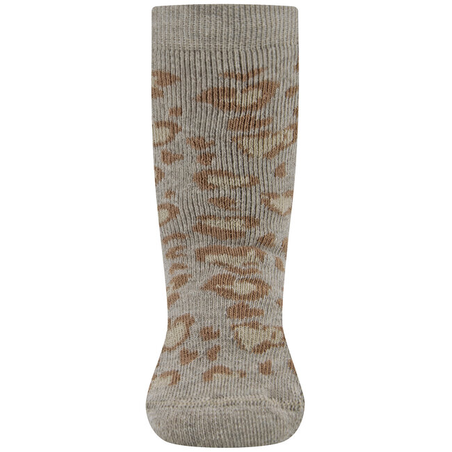 Ewers - Antislip Sokken Donker Beige Panter