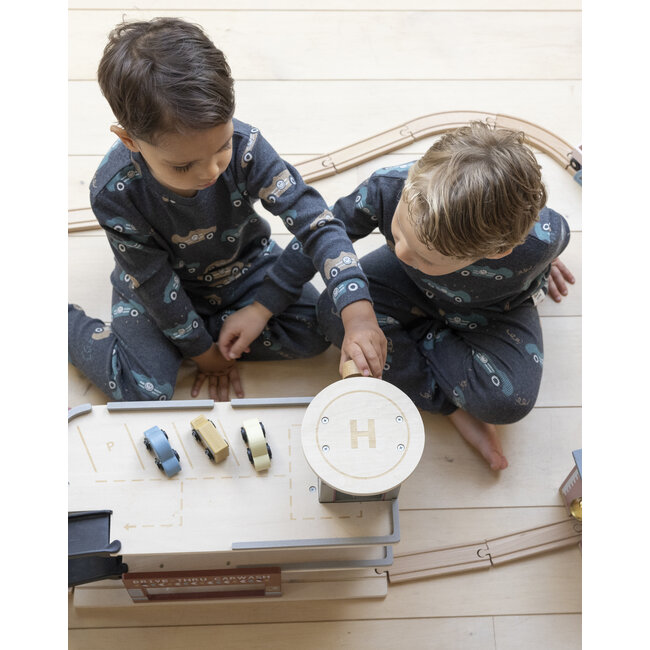 Feetje - Pyjama Ricky Racer Antraciet Melange - Premium Sleepwear