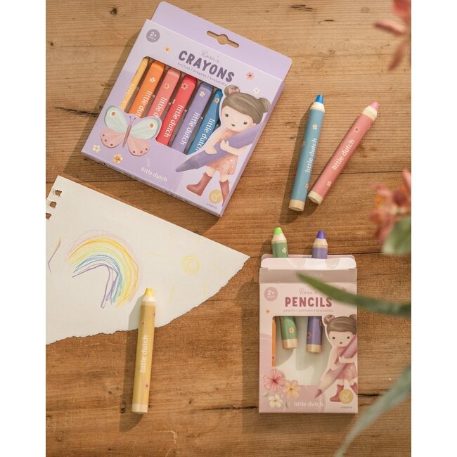 Little Dutch - Houten kleurpotloden Rosa
