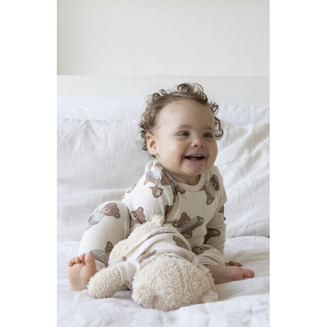 Feetje - Baby Pyjama Teddy Bear Offwhite Melange - Premium Sleepwear