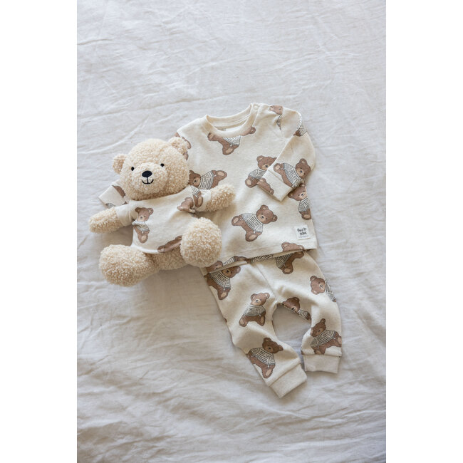 Feetje - Knuffel Pyjama / Knuffelshirt Teddy Bear - Offwhite Melange - Premium Sleepwear