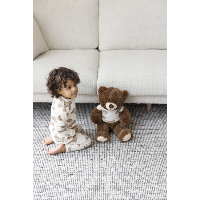 Feetje - Knuffel Pyjama / Knuffelshirt Teddy Bear - Offwhite Melange - Premium Sleepwear