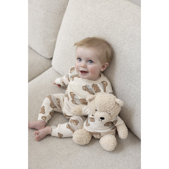 Feetje - Knuffel Pyjama / Knuffelshirt Teddy Bear - Offwhite Melange - Premium Sleepwear