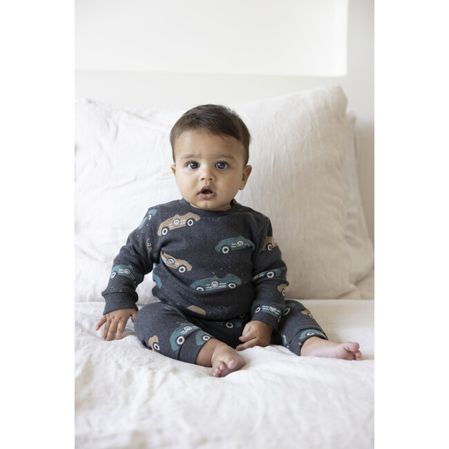 Feetje - Baby Pyjama Ricky Racer Antraciet Melange - Premium Sleepwear