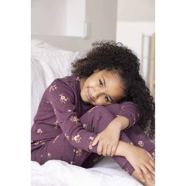 Feetje - Pyjama Bonnie Bouquet Wijn Melange - Premium Sleepwear