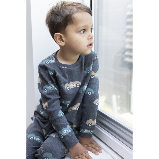 Feetje - Pyjama Ricky Racer Antraciet Melange - Premium Sleepwear
