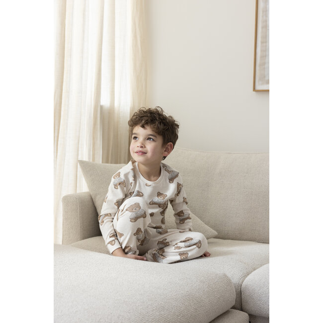 Feetje - Pyjama Teddy Bear Offwhite Melange - Premium Sleepwear