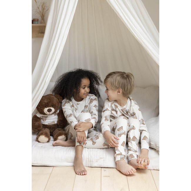 Feetje - Pyjama Teddy Bear Offwhite Melange - Premium Sleepwear
