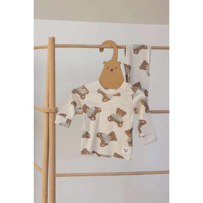 Feetje - Baby Pyjama Teddy Bear Offwhite Melange - Premium Sleepwear