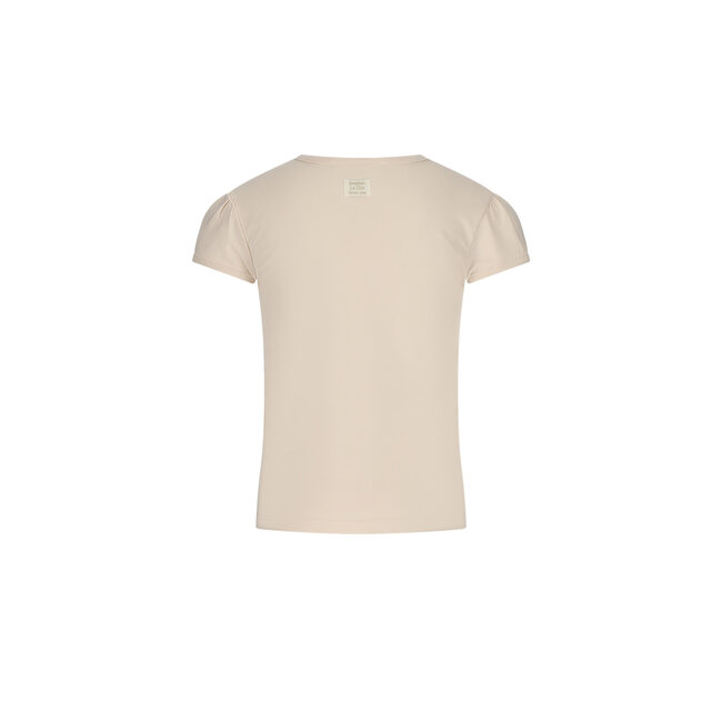 Le Chic - Pearly Bow T-shirt Nommy - Sands of Time