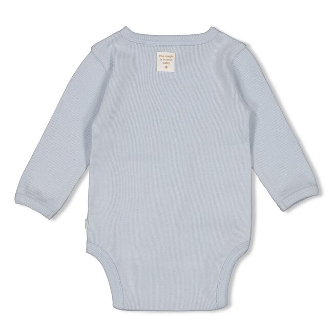 Feetje - Wikkelromper Rib Blauw - The Magic is in You