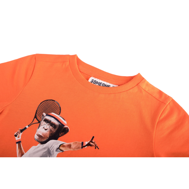 Someone - Shirt Backhand- Bright Orange