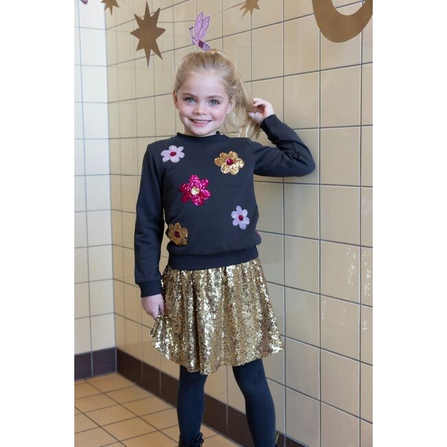 Jubel - Sweater AOP Antraciet - Shine Bright