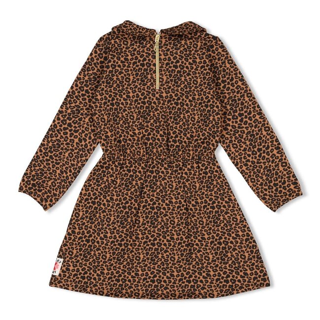 Jubel - Jurk AOP Bruin - Queen Of Hearts