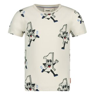 Sturdy Sturdy - T-shirt AOP Offwhite - Run the Day