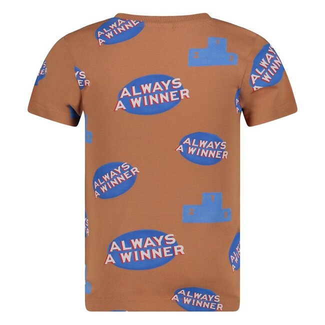 Sturdy - T-shirt AOP Hazelnoot - Run the Day