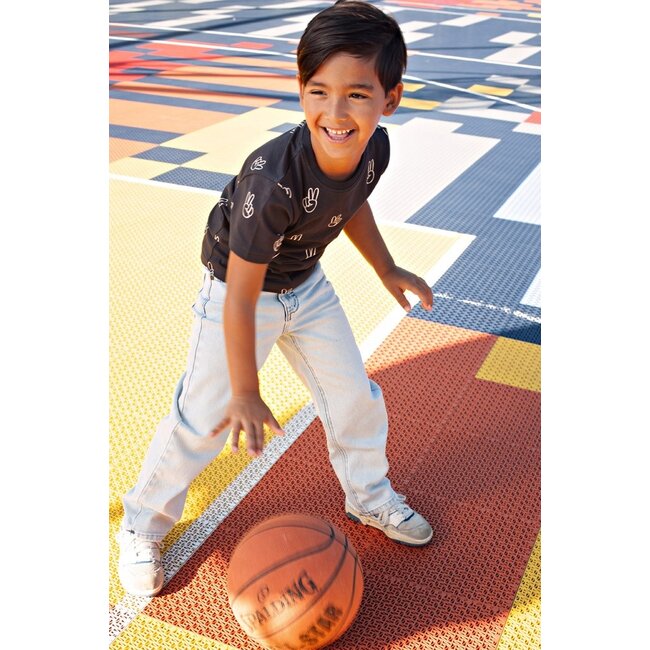 Sturdy - T-shirt AOP Antraciet - Run the Day