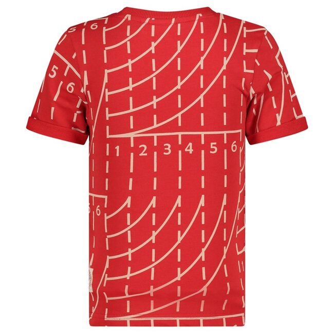 Sturdy - T-shirt AOP Rood - Run the Day