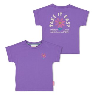 Jubel Jubel - T-shirt met Backprint Paars - Rolling in to Spring