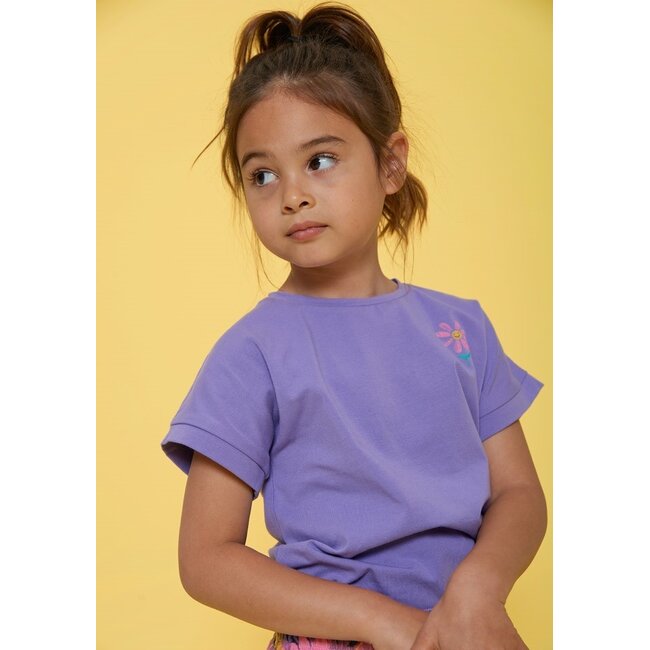 Jubel - T-shirt met Backprint Paars - Rolling in to Spring