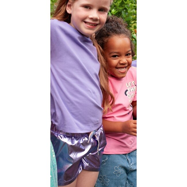 Jubel - T-shirt met Backprint Paars - Rolling in to Spring