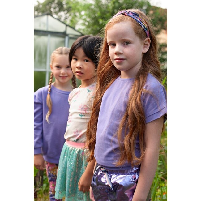 Jubel - T-shirt met Backprint Paars - Rolling in to Spring